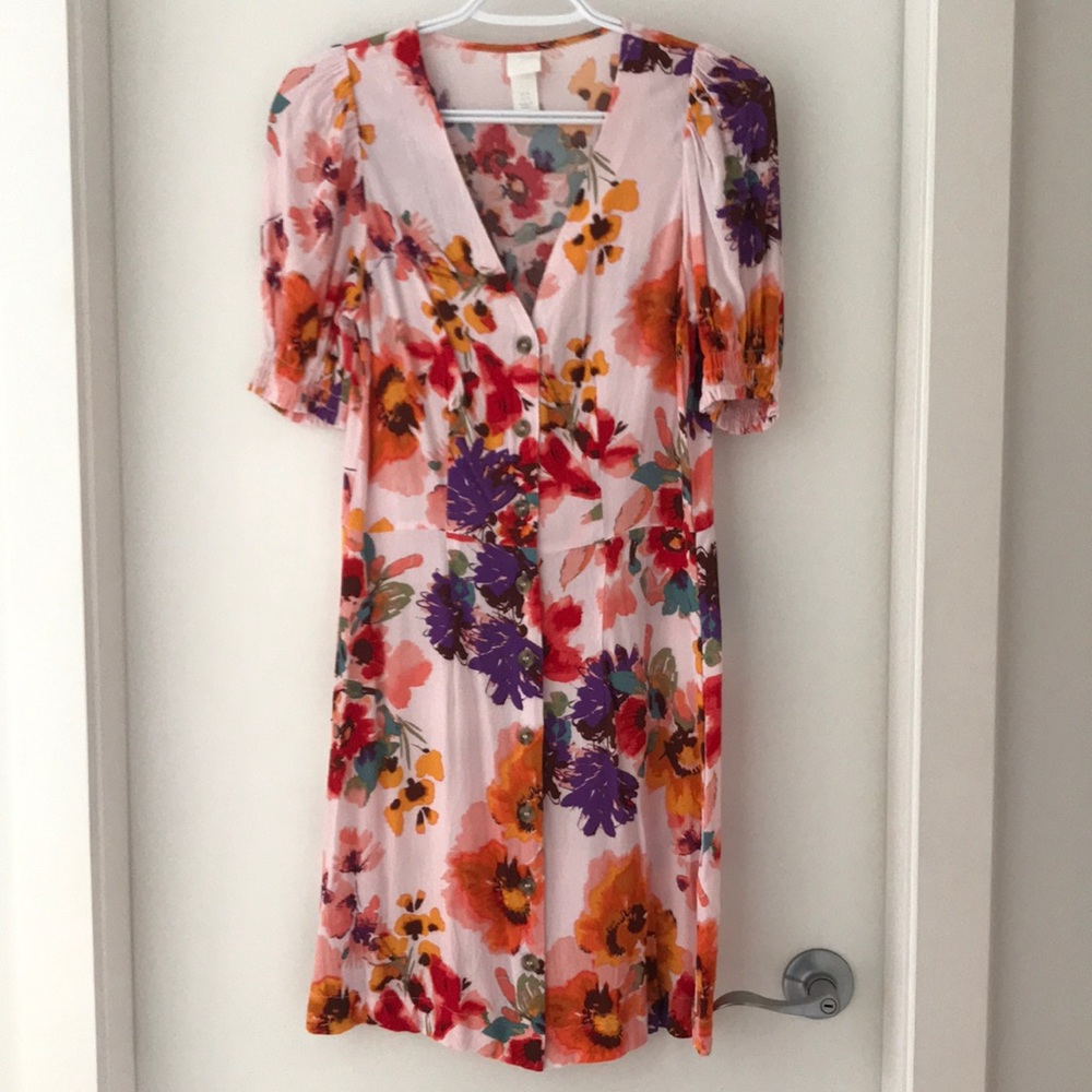 H&M Button Down Floral Dress - Picture 1 of 7